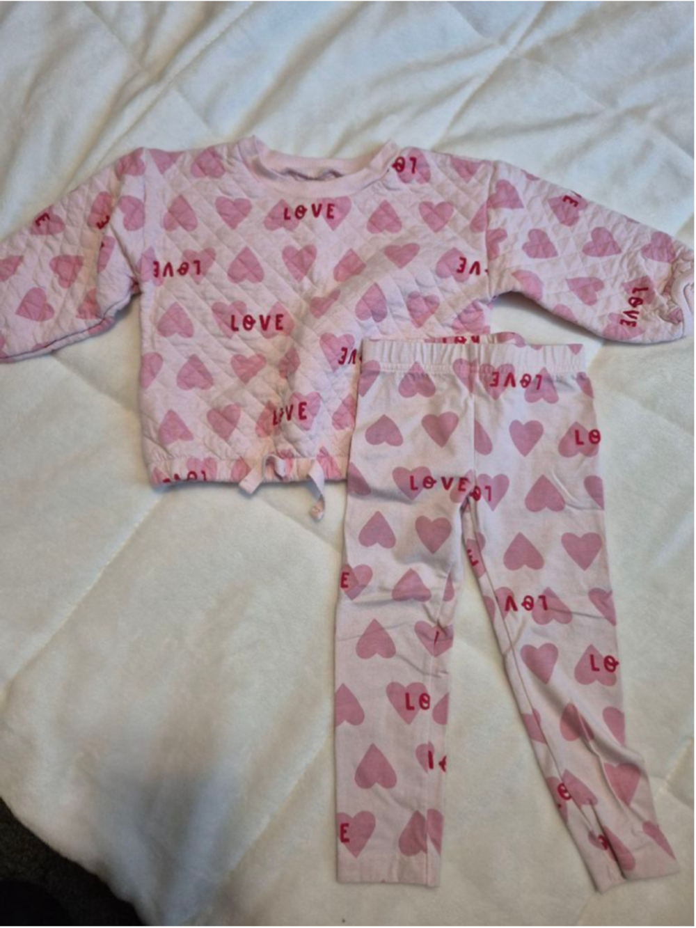 Girls Carter's Child of Mine Matching Set 2T Pink Red Hearts